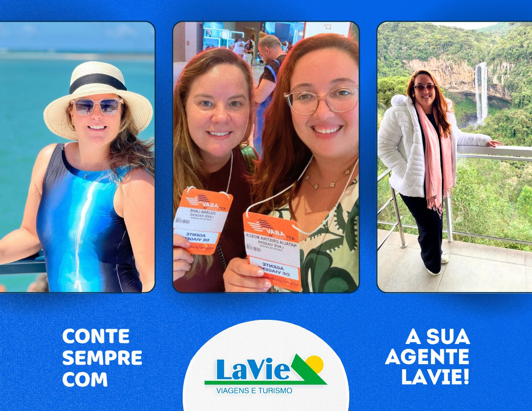 Natália e Juliana, agentes de viagens da Lavie em Socorro SP, atendendo desde 2010